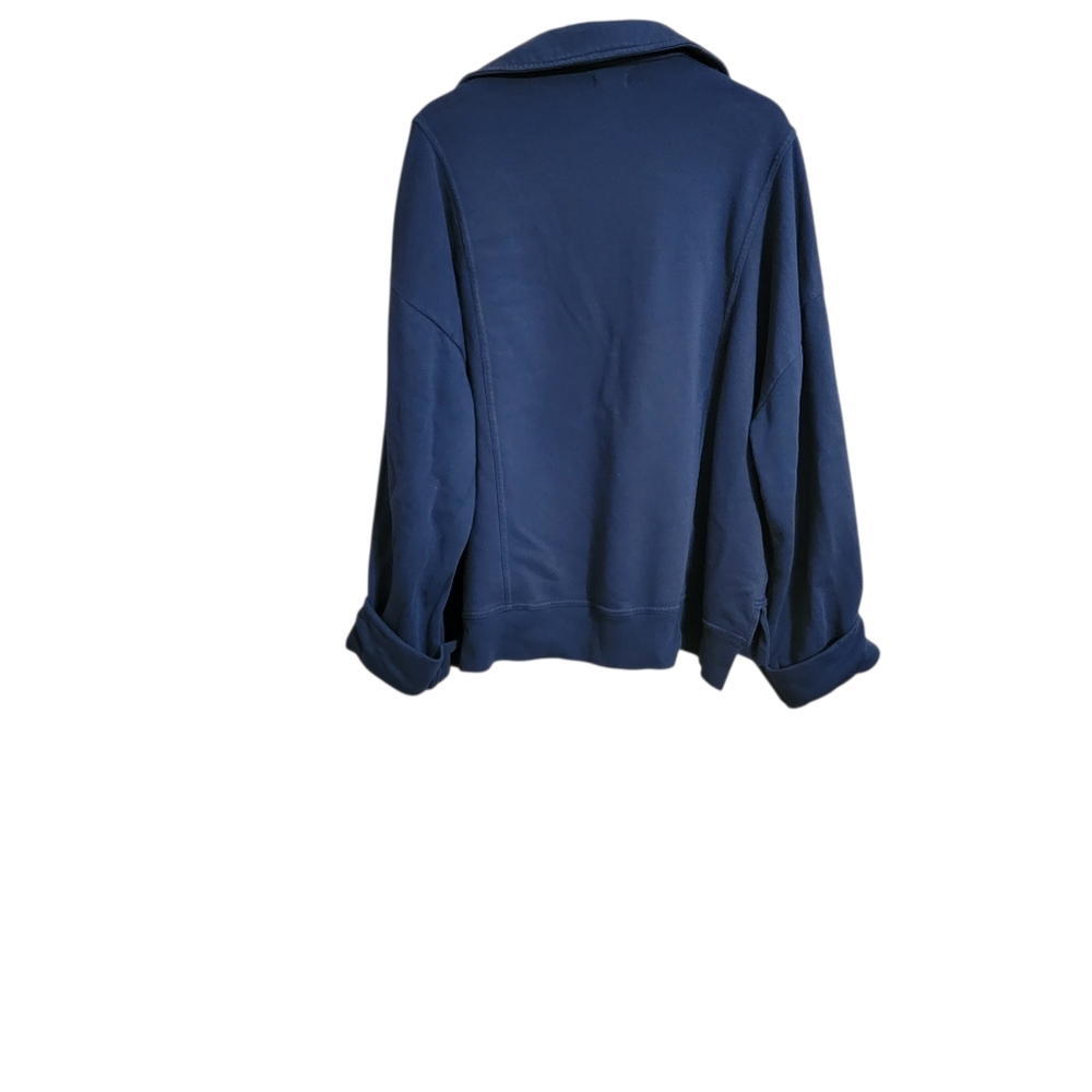 Pilcro Anthropologie Blue Johnny Collar Sweatshirt - Picture 8 of 10